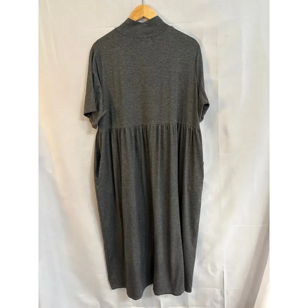 Women’s Chelsea Studio Grey Mock Neck Dress Size 1X